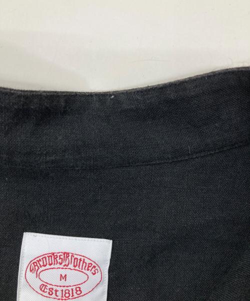 BROOKS BROTHERS（ブルックスブラザーズ）BROOKS BROTHERS (ブルックスブラザーズ) リネンシャツ/URBAN RESEARCH別注/OPEN COLLAR L S SHIRTS ブラック サイズ:Mの古着・服飾アイテム