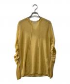 kayleケイル）の古着「vネックウールニット/MILANO RIB SHEER TOP」｜イエロー