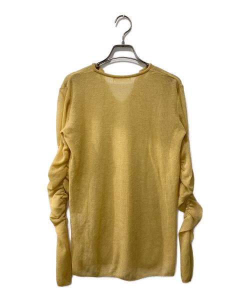 kayle（ケイル）KAYLE (ケイル) vネックウールニット/MILANO RIB SHEER TOP イエロー サイズ:Fの古着・服飾アイテム