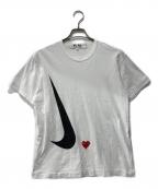 PLAY COMME des GARCONS×NIKEプレイコムデギャルソン×ナイキ）の古着「半袖カットソー/コラボtシャツ」｜ホワイト