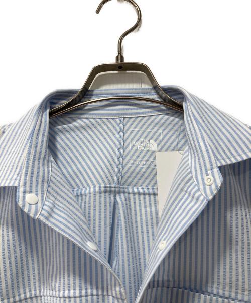 THE NORTH FACE（ザ ノース フェイス）THE NORTH FACE (ザ ノース フェイス) 26SS/ストライプシャツ/GARロングスリーブシャツ ホワイト×ブルー サイズ:Sの古着・服飾アイテム