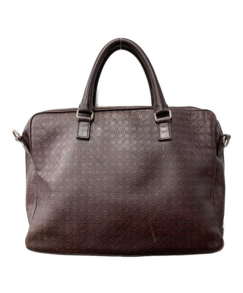 Salvatore Ferragamo（サルヴァトーレ フェラガモ）Salvatore Ferragamo (サルヴァトーレ フェラガモ) ビジネストートバッグ/2WAYショルダーバッグ ブラウンの古着・服飾アイテム