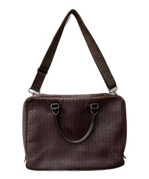 Salvatore Ferragamo（サルヴァトーレ フェラガモ）Salvatore Ferragamo (サルヴァトーレ フェラガモ) ビジネストートバッグ/2WAYショルダーバッグ ブラウンの古着・服飾アイテム