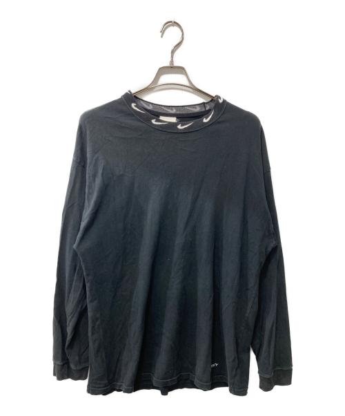 NIKE（ナイキ）NIKE (ナイキ) stussy (ステューシー) ロングスリーブカットソー ブラック サイズ:Ｌの古着・服飾アイテム