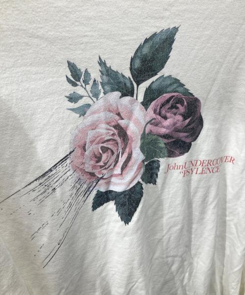 JohnUNDERCOVER（ジョンアンダーカバー）JohnUNDERCOVER (ジョンアンダーカバー) プリントロングスリーブカットソー ホワイト サイズ:4の古着・服飾アイテム