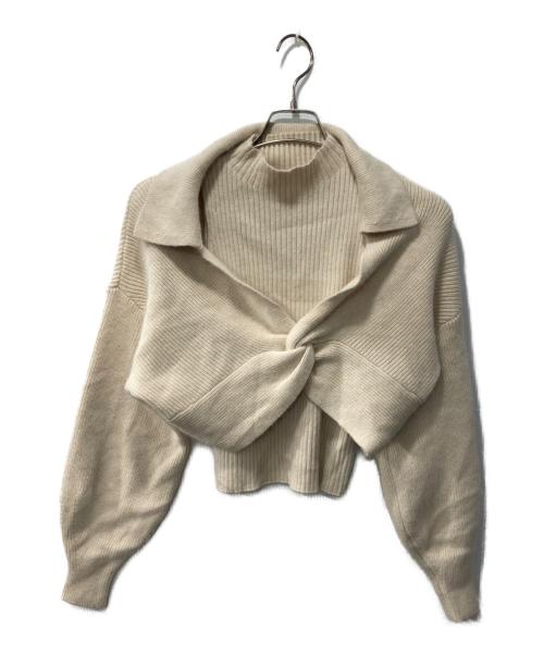 HER LIP TO（ハーリップトゥ）Her lip to (ハーリップトゥ) Charlotte Wool-Blend Knit Set/ニット アイボリー サイズ:Mの古着・服飾アイテム