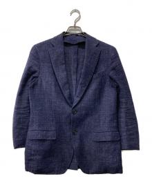 Pilgrim×LORO PIANA（ピルグリム×ロロピアーナ）の古着「テーラードジャケット/SUMMER TIME/ウールシルクリネン シングルブレステッド2Bジャケット」｜ネイビー