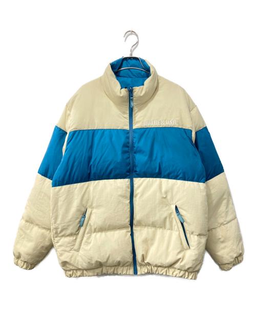 AVIREX（アヴィレックス）AVIREX (アヴィレックス) REVERSIBLE 2TONE DOWN JACKET/ダウンジャケット ブルー×ベージュ サイズ:Lの古着・服飾アイテム