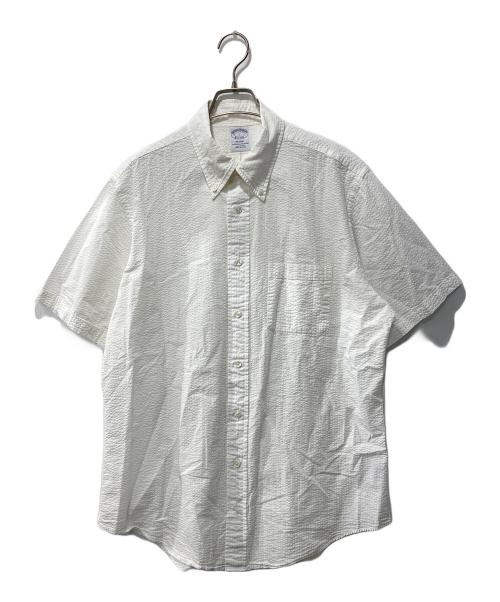 BROOKS BROTHERS（ブルックスブラザーズ）BROOKS BROTHERS (ブルックスブラザーズ) REGENTシアサッカー半袖シャツ ホワイト サイズ:Lの古着・服飾アイテム