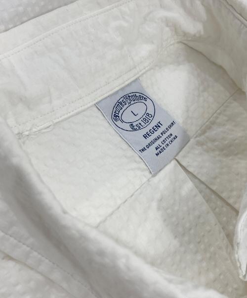 BROOKS BROTHERS（ブルックスブラザーズ）BROOKS BROTHERS (ブルックスブラザーズ) REGENTシアサッカー半袖シャツ ホワイト サイズ:Lの古着・服飾アイテム