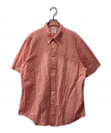 BROOKS BROTHERS（ブルックスブラザーズ）の古着「半袖チェックBDシャツ」｜オレンジ