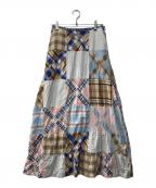 RALPH LAURENラルフローレン）の古着「90s－00s/パッチワークスカート」｜マルチカラー