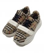 BURBERRYバーバリー）の古着「ノバチェック ベルトデザイン ローカットスニーカー」｜ブラウン