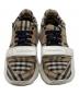 BURBERRY (バーバリー) ノバチェック ベルトデザイン ローカットスニーカー ブラウン サイズ:40：18000円