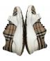中古・古着 BURBERRY (バーバリー) ノバチェック ベルトデザイン ローカットスニーカー ブラウン サイズ:40：18000円