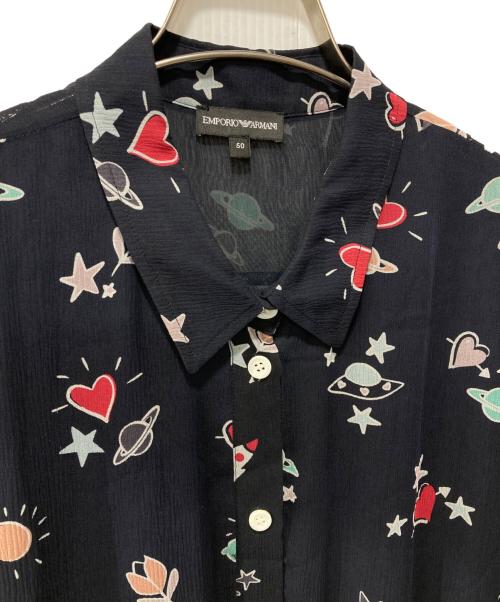 EMPORIO ARMANI（エンポリオ アルマーニ）EMPORIO ARMANI (エンポリオ アルマーニ) シャツワンピース ネイビー サイズ:50の古着・服飾アイテム