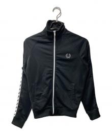FRED PERRY（フレッドペリー）の古着「TAPED TRACK JACKET /トラックジャケット」｜ブラック