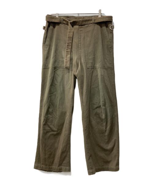Black Weirdos（ブラック ウィドース）Black Weirdos (ブラック ウィドース) DENIM BONDAGE PANTS/加工デニムパンツ カーキ サイズ:Lの古着・服飾アイテム