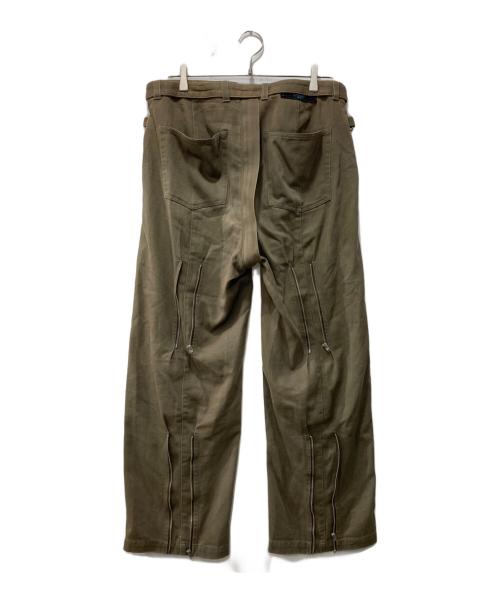 Black Weirdos（ブラック ウィドース）Black Weirdos (ブラック ウィドース) DENIM BONDAGE PANTS/加工デニムパンツ カーキ サイズ:Lの古着・服飾アイテム