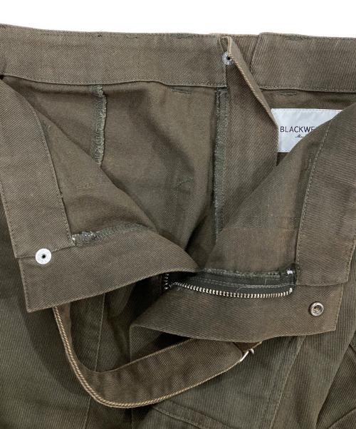 Black Weirdos（ブラック ウィドース）Black Weirdos (ブラック ウィドース) DENIM BONDAGE PANTS/加工デニムパンツ カーキ サイズ:Lの古着・服飾アイテム
