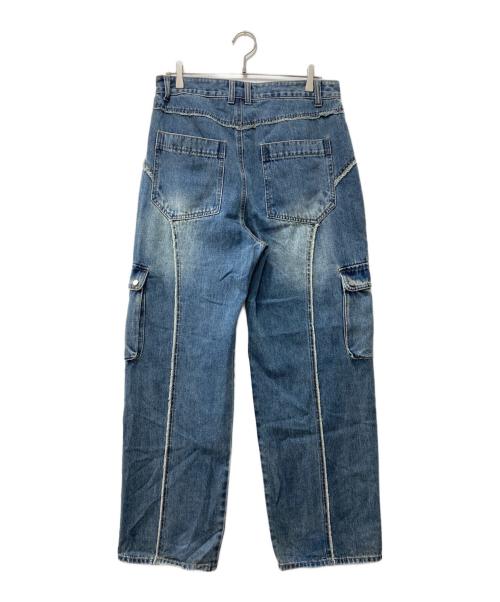 INSILENCE（インサイレンス）INSILENCE (インサイレンス) デニムパンツ/Low-cut cargo pants WASHED BLUE インディゴ サイズ:Mの古着・服飾アイテム