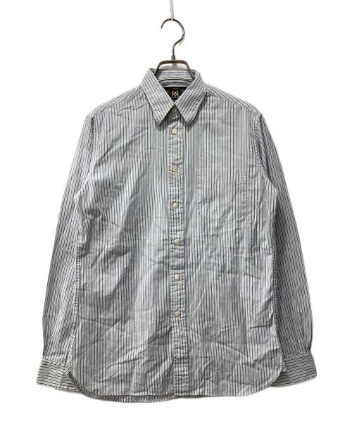 RRL（ダブルアールエル）RRL (ダブルアールエル) ストライプシャツ ブルー サイズ:2の古着・服飾アイテム