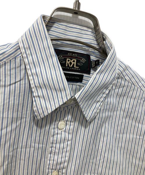 RRL（ダブルアールエル）RRL (ダブルアールエル) ストライプシャツ ブルー サイズ:2の古着・服飾アイテム