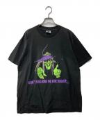 STADIUM COURTステイディアム・コート）の古着「プリントTシャツ」｜ブラック