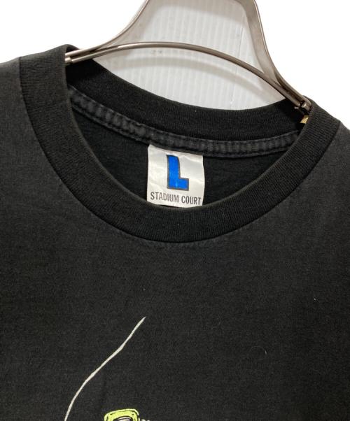 STADIUM COURT（ステイディアム・コート）STADIUM COURT (ステイディアム・コート) プリントTシャツ ブラック サイズ:Lの古着・服飾アイテム