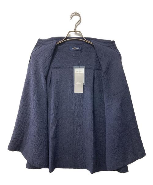 FRED PERRY（フレッドペリー）FRED PERRY (フレッドペリー) RAY BEAMS (レイ ビームス) ニットカラーシャーリングノースリーブシャツ ネイビー サイズ:10 未使用品の古着・服飾アイテム