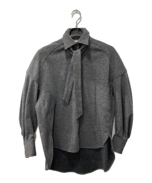 RANDEBOO（ランデブー）RANDEBOO (ランデブー) レーヨン混オーバーサイズシャツジャケット グレー サイズ:Fの古着・服飾アイテム