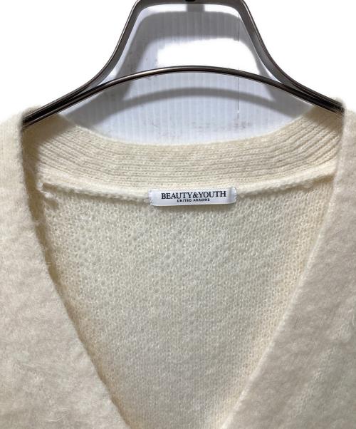 BEAUTY&YOUTH UNITED ARROWS（ビューティーアンドユースユナイテッドアローズ）BEAUTY&YOUTH UNITED ARROWS (ビューティーアンドユースユナイテッドアローズ) シャギーニットカーディガン アイボリー サイズ:表記なしの古着・服飾アイテム