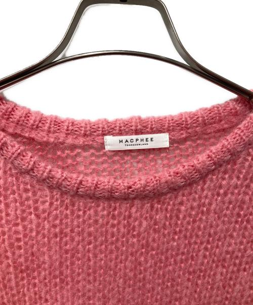 MACPHEE（マカフィー）MACPHEE (マカフィー) ライトモヘヤ クルーネックプルオーバー ピンク サイズ:Sの古着・服飾アイテム