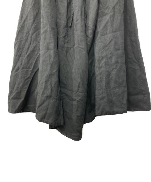 nest Robe（ネストローブ）nest Robe (ネストローブ) リネン ギャザーロングスカート ブラック サイズ:Freeの古着・服飾アイテム