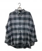 N.HOOLYWOODエヌ ハリウッド）の古着「オーバーサイズ チェック シャツ」｜グレー
