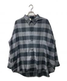 N.HOOLYWOOD（エヌ ハリウッド）の古着「オーバーサイズ チェック シャツ」｜グレー