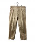 BEAMS PLUSビームスプラス）の古着「1 Pleat 80/3 Twill」｜ベージュ