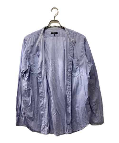 Engineered Garments（エンジニアド ガーメンツ）Engineered Garments (エンジニアド ガーメンツ) バンドカラーシャツ ブルー サイズ:Lの古着・服飾アイテム
