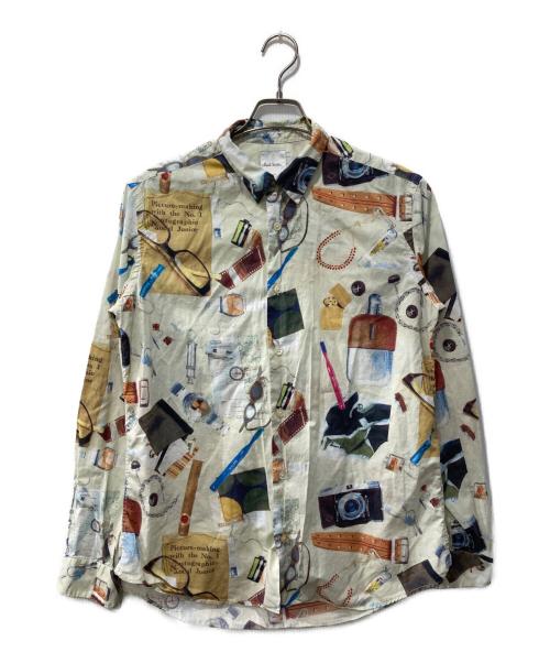 PAUL SMITH（ポールスミス）PAUL SMITH (ポールスミス) 総柄シャツ グリーン サイズ:Lの古着・服飾アイテム
