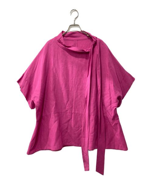 DRESSTERIOR（ドレステリア）DRESSTERIOR (ドレステリア) オーバーシルエットタイブラウス ピンク サイズ:38の古着・服飾アイテム