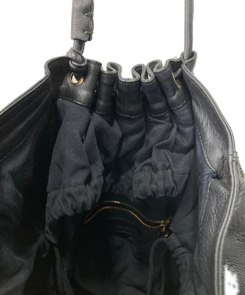 SEE BY CHLOE（シーバイクロエ）SEE BY CHLOE (シーバイクロエ) 巾着型レザートートバッグ ブラックの古着・服飾アイテム