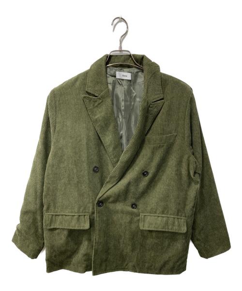 Bleme（ブレム）bleme (ブレム) コーデュロイダブルジャケット カーキ サイズ:Sの古着・服飾アイテム