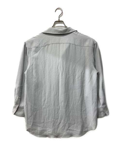 theory（セオリー）theory (セオリー) Dull Acetate Skipper/スキッパーシャツ ブルー サイズ:Sの古着・服飾アイテム