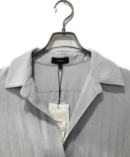 theory（セオリー）theory (セオリー) Dull Acetate Skipper/スキッパーシャツ ブルー サイズ:Sの古着・服飾アイテム