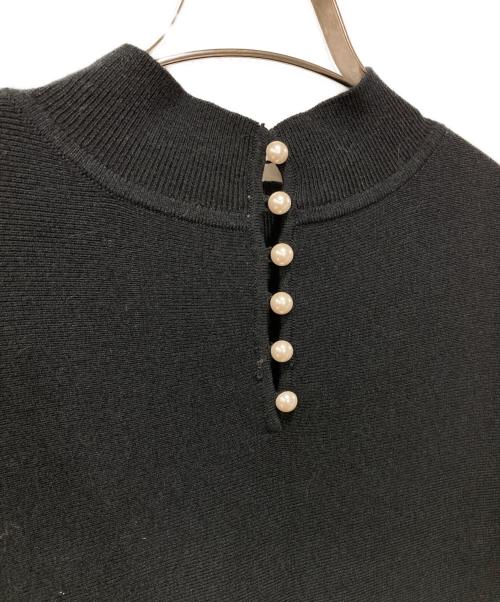 SHIPS（シップス）SHIPS (シップス) ドルマンギャザーニットワンピース ブラック サイズ:FREEの古着・服飾アイテム