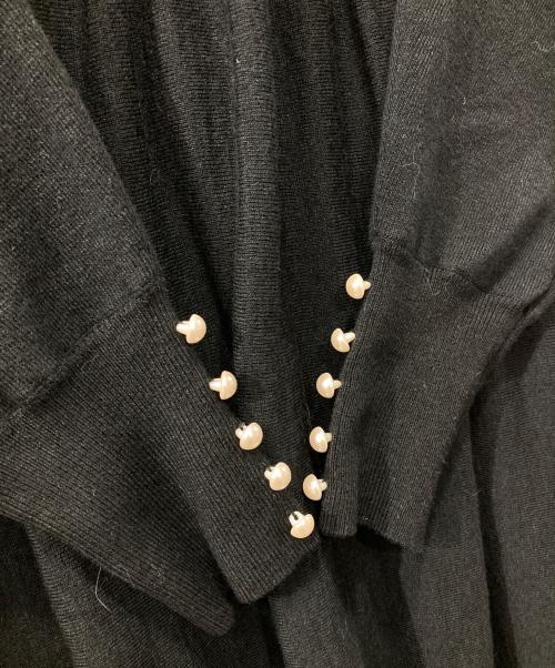 SHIPS（シップス）SHIPS (シップス) ドルマンギャザーニットワンピース ブラック サイズ:FREEの古着・服飾アイテム