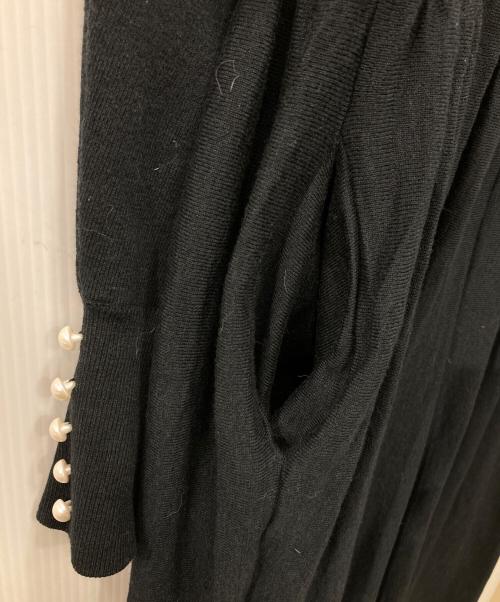 SHIPS（シップス）SHIPS (シップス) ドルマンギャザーニットワンピース ブラック サイズ:FREEの古着・服飾アイテム