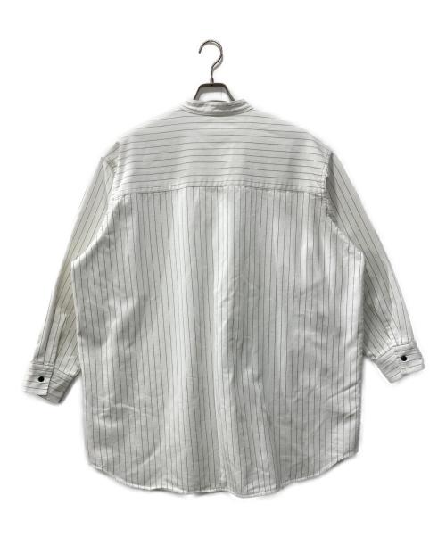 DRESS（ドレス）DRESS (ドレス) ストライプビッグシャツ/にしのや グリーン×ホワイト サイズ:Fの古着・服飾アイテム