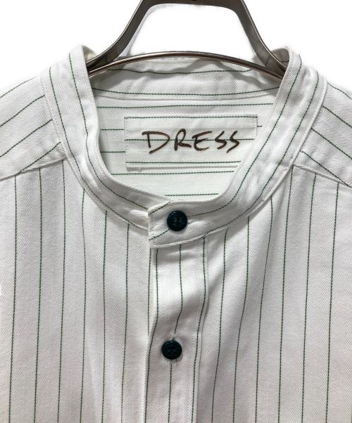 DRESS（ドレス）DRESS (ドレス) ストライプビッグシャツ/にしのや グリーン×ホワイト サイズ:Fの古着・服飾アイテム