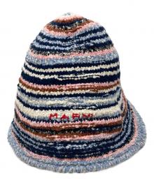MARNI（マルニ）の古着「クロシェットバケットハット」｜ネイビー